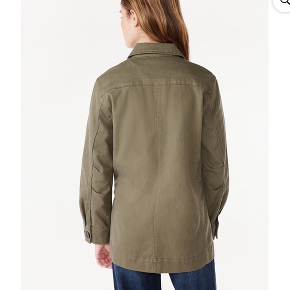 🔵 4) Free Assembly Women's Modern Utility Jacket sz XS NWT olive green - Picture 4 of 8
